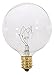 KOR (Pack of 10) G16.5 Clear FinshDecorative (E12) Candelabra Base Globe Shape Incandescent 120V G16 1/2 Light Bulbs (60)