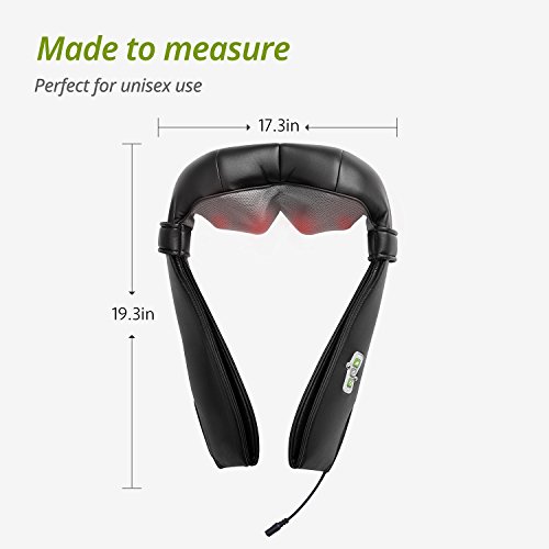 Mynt Shiatsu Massager for Neck, Back, Shoulders and Legs. with Warmth, FDA Approved, Deep Kneading Massage, and a Lightweight Flexible Design – for Home, Office, Car and More - Thumbnail 7