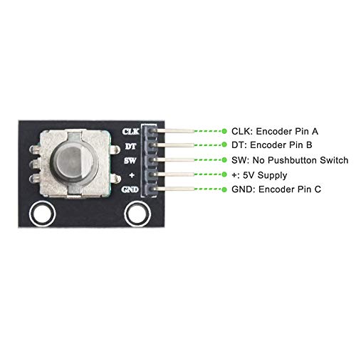 WayinTop 5pcs 360 Degree Rotary Encoder Module KY-040 Brick Sensor Development Board with Push Button for Arduino - Thumbnail 4