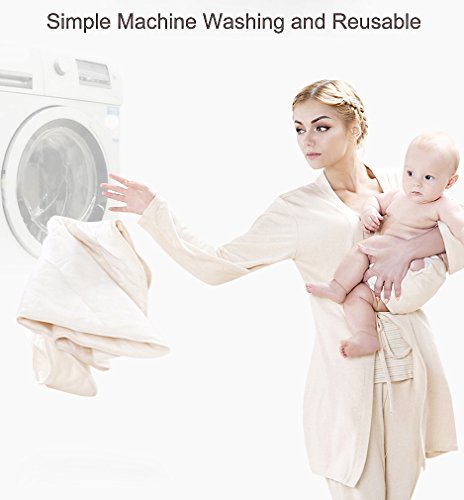 Baby Waterproof Pad Bed Mattress Protector Reusable Incontinence Pads Organic Cotton 4 Protective Layers Ultra Absorb Sheets for Infants Kids, Size 39.5”x23.8” (1 Pack)