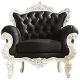 ACME Nels Black Faux Leather Arm Chair