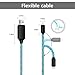 Micro USB cable,Visible Flowing of LED Charging cable Lighting Cable Durable Charging cords for Android Samsung LG HTC Nokia Sony Windows Xbox and More (gray)