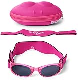 Tuga Baby/Toddler UV 400 Sunglasses w/Two Straps, Pink