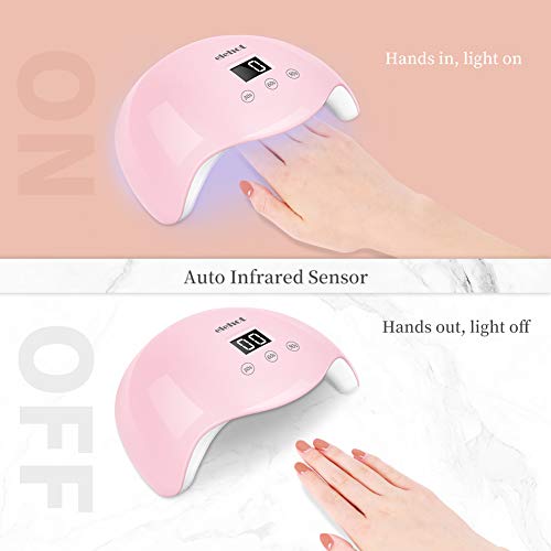 ELEHOT UV Nail Lamp Dryer LED Light for Fingernail & Toenail Gels Based Polishes with Sensor, 30s 60s 90s Timer - Thumbnail 2
