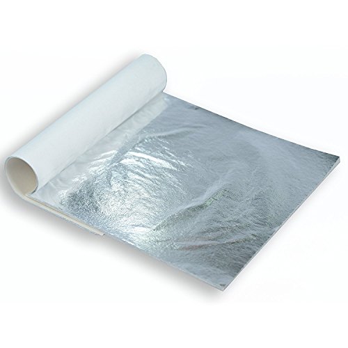 Imitation Silver Leaf Sheets - by Barnabas Blattgold - Made from Aluminum - 25 Sheets - 5.5 inches B - //medicalbooks.filipinodoctors.org