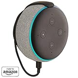 "Made for Amazon" Mount for Echo Dot (3rd Gen) - Installs in Minutes with Included 3M Strips Or Screws - Black