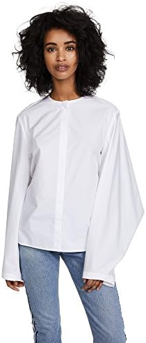 Dion Lee Women's Loop Sleeve Shirt, White, 10