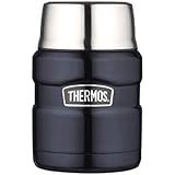 Thermos Stainless King Food Jar with Folding Spoon, 16 ounce, Midnight Blue