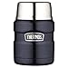 THERMOS Stainless King Vacuum-Insulated Food Jar with Spoon, 16 Ounce, Midnight Blue