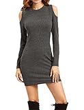 Haola Women's Long Sleeve Slim Fit Shoulder Off Sexy Party Stretch Bandage Dress