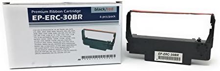 Bixolon SRP270 275 and Epson ERC30 34 38 Black Red Compatible Premium Ribbon Cartridge 6 Pieces Per Pack
