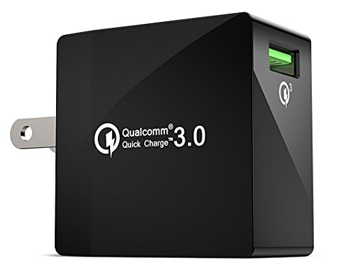 UPC 857913006519, PowerBear QC3.0 Fast Charger [18W] Qualcomm 3.0 Charger with Foldable Plug for Samsung, LG, HTC, Note, iPhone, Nexus &amp; PowerBank [Certified Qualcomm 3.0 Wall Charger] - Black [24 Month Warranty]