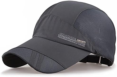Mingo Store Men Women Hip-Hop Sport Visor Baseball Mesh Cap Adjustable Snapback Golf Hat (Deep Gray)