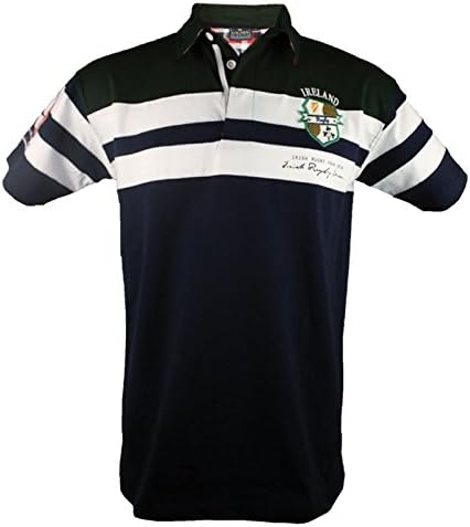 Ireland Crest Cotton Rugby Shirt Navy Blue
