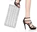 Elandy 3 Pairs Transparent Silicone Thin Strips Affixed Shoe Care Shoe Grips High Heel Shoes Cushion Insole Inserts Pads Heel Grips Back Liner
