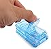 Excellent Portable Clear Pill Splitter, Effective Finger Protecting Pill Cutter with Safe Shield for Big and Small Pills, Vitamin Cutter with V-Grip and Two Devided Pill Compartments by MEETWIN (Blue)