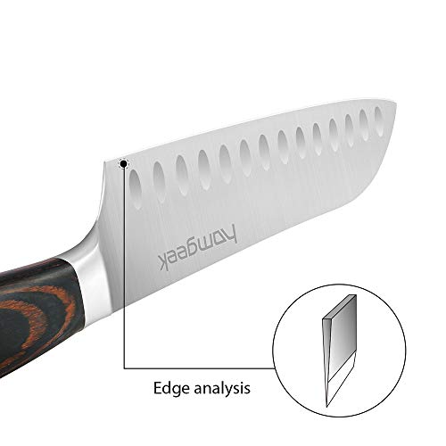1 Homgeek+2+Piece+Santoku+Stainless+Ergonomic