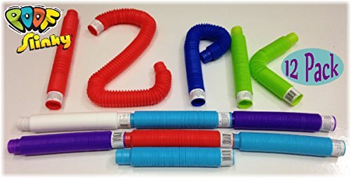 Pop Toobs Poof-Slinky Bundle of 12 - Assorted Colors - //coolthings.us