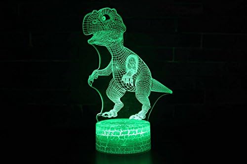 opple Dinosaur 3D Night Light Touch Table Desk Lamp 7 Colors Changing with Remote Control Best Birthday Gifts for Boys Girls Kids Baby (Dinosaur Triceratops)