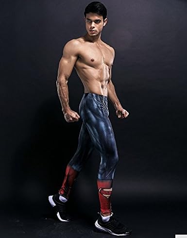 big savings fringoo® mens compression superhero tights pro
