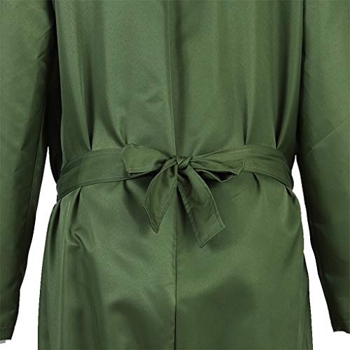 frawirshau Adult Flight Suit Pilot Costume Women Jumpsuit Long-Sleeve Zipper Coveralls ArmyGreen M