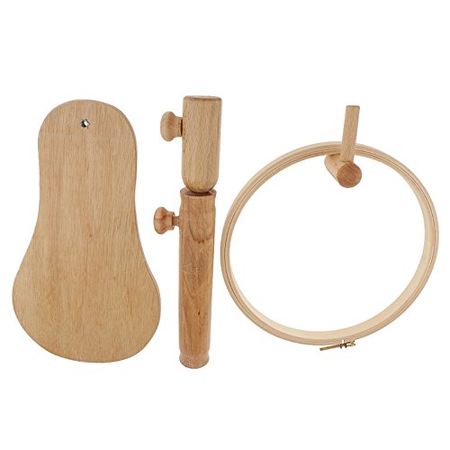 8.27Inch Embroidery Hoop Dia 21cm High Adjustable Wooden Standing Leg Embroidery Frame Solid Wood Cross Stitch Rack - Thumbnail 6