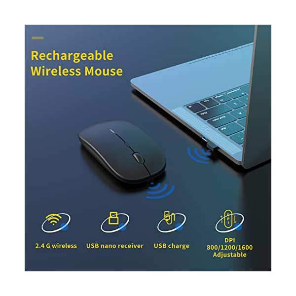 Anmck-Wireless-Silent-Rechargeable-Mouse-for-Laptop-Computer-PC1600-DPI-4-Adjustment-Levels-Slim-Mini-Noiseless-Cordless-Mouse10m-Remote-Range-24G-Mice-for-WindowsMAC-OSLinuxHomeOffice-Black Anmck Wireless Mouse, Silent Rechargeable Mouse for Laptop Computer PC,1600 DPI 3 Adjustment Levels Slim Mini Noiseless…