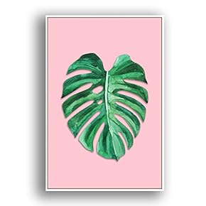 Framed Canvas Wall Art for Living Room, Bedroom Leaves Canvas Prints for Modern Home Decoration Ready to Hang - 16"x24" inches