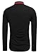 Coofandy Men's Fashion Slim Fit Turn Down Collar Long Sleeve Patchwork Casual Shirts, XX-Large, Black