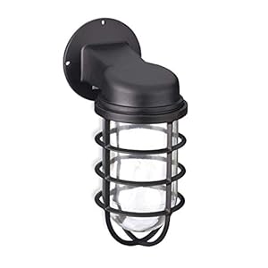 Relaxdays Wandlamp, in industriële stijl, wandspot van metaal, vintage look, HBT 26 x 10 x 26 cm, in zwart