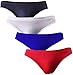 WINDAY Men Briefs Breathable Ice Silk Triangle Bikinis and Briefs N04 XXL/US XL 4-Pack Mixed Color