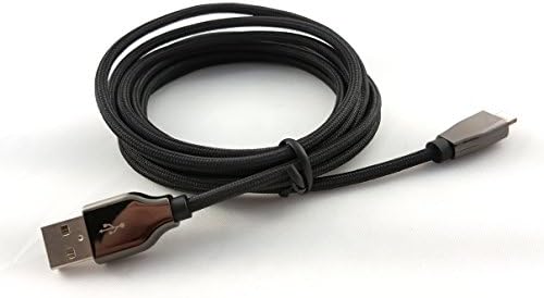 6 Foot Braided Nylon Lightning Black Chrome Tip USB Charge/Sync Cable