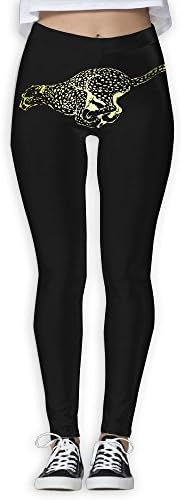 YJkuzi19 Cheetah Women's Power Flex Yoga Pants Workout Running Leggings