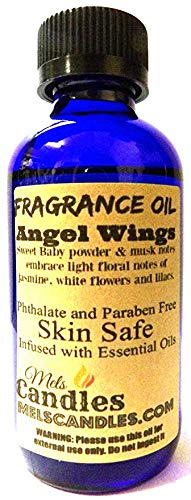 Angel Wings 4oz / 118.29ml Blue Glass Bottle of Premium Grade A Quality Fragrance Oil, Skin Safe Oil, Use in Candles, Soap, Lotions, Etc