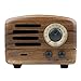 Muzen Portable Wireless High Definition Audio FM Radio & Bluetooth Speaker, Hand Crafted Walnut Wood, Travel Case Included - Classic Vintage Retro Design