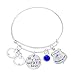 Infinity Collection Police Jewelry, My Hero Wears Blue Charm Bracelet - Gift for Wife, Girlfriend, Mom or Daughter