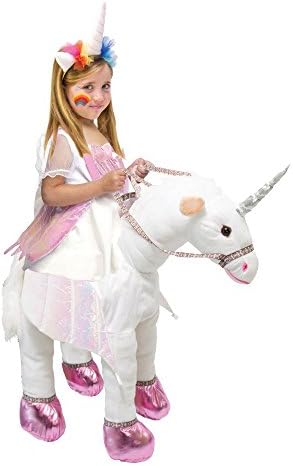 Kids Halloween Costume Ride On Animal Unicon Horse Fancy Dress Outfit - Unicorn