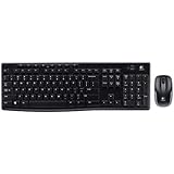 Logitech MK270 Wireless Keyboard/Mouse Combo,  Logitech Wireless Mouse USB (Black)