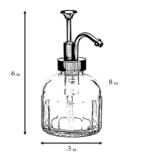 KreaSHen Lotion Soap Dispenser (Brushed Nickel) / Stainless Steel Hand Pump / 8 oz Clear Glass Jar/Rustic, Farmhouse, Vintage, Fancy Decor, Bathroom, Kitchen Dish Soap (Brushed Nickel)