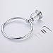 WINCASE Chrome Towel Ring, Bath Hand Towel Holder Crystal, Silver Towel Rack Wall Mounted