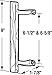 Slide-Co 142268 Sliding Glass Door Pull Handle, 6-1/2 In. through 6-5/8 In. Hole Centers, Black Diecast Supports with Wood Handle (Single Pack)