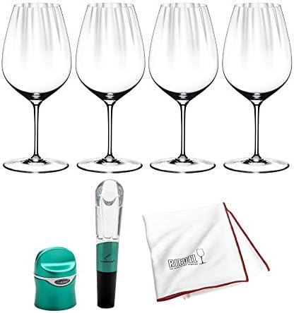 Riedel 64 0 パフォーマンス カベルネット メルロー 4アイテム ワインシーラーとエアレーターセット ワイングラス 新品 送料無料 4個セット ポリッシュクロス付き