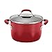 Rachael Ray Brights Nonstick Cookware Set / Pots and Pans Set - 14 Piece, Red Gradient
