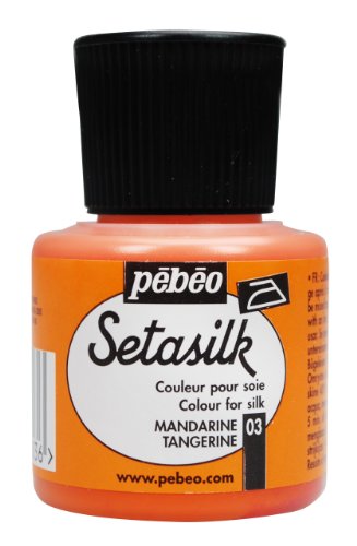 Pebeo Setasilk Silk Painting 45-Milliliter Bottle, Tangerine