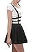 Urban CoCo Womens Elastic Waist Pleated Short Braces Skirt (Small, Black)