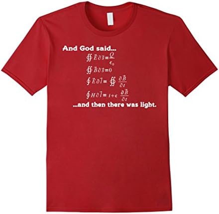 Men's And God Said (Maxwell's equations) shirt Medium Cranberry