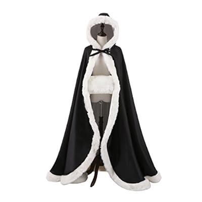Wowbridal Women's 57in Bridal Cape Wedding Cloak With Hand Muff Floor-length Wowbridal Women's 57in Bridal Cape Wedding Cloak With Hand Muff Floor-length