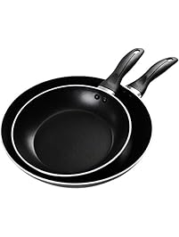 Utopia Kitchen Professional Aluminum Oven Safe 2 Piece Nonstick Frying Pan Set (8 and 10 Inches) - Black Bakelite Handles - Dishwasher Safe - Multipurpose Use for Home Kitchen or Restaurant