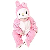 OSEPE Unisex-baby Flannel Romper Animal Onesie Pajamas Outfits Suit