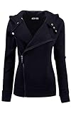 ACEVOG Women Slim fit Zip-up Hoodie High Neck Jacket Hooded Casual Sweatshirt